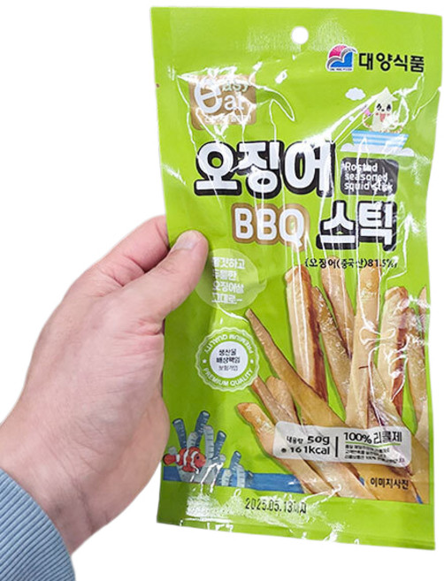 오징어 비비큐 스틱, 단품, 50g, 1개