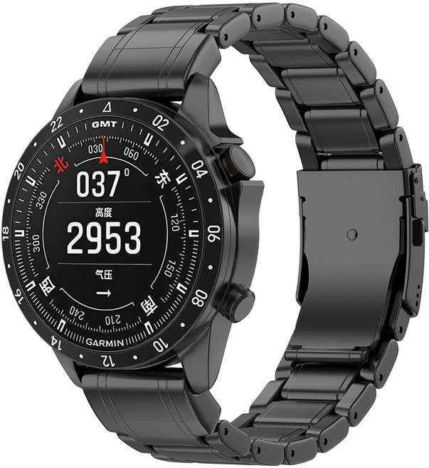 ibits 鈦合金快拆錶帶 適用於 Garmin Fenix 系列, 黑色－保險扣鈦帶,26mm, 1個