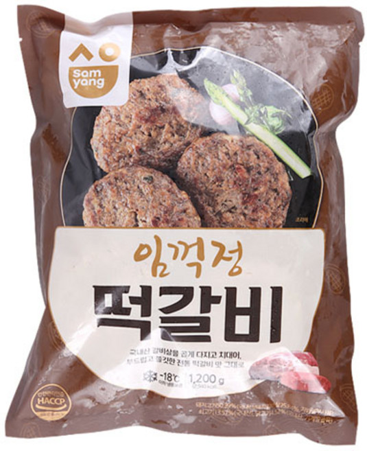 (무)(냉동)모닝하임 임꺽정떡갈비 1.2kgX8개, 1.2kg, 8개