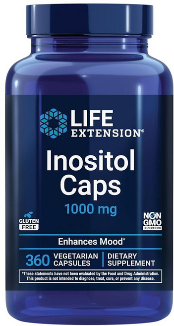 라이프 익스텐션 105256 이노시톨 캡슐 1000mg 베지캡슐 360정, 1개