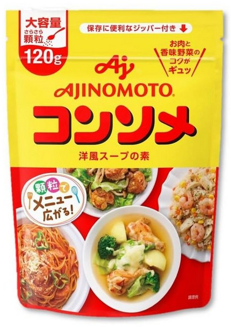 아지노모토 KK 콘소메 과립 파우치 수프의 소스 양식 조미료 대용량, 120g, 1개