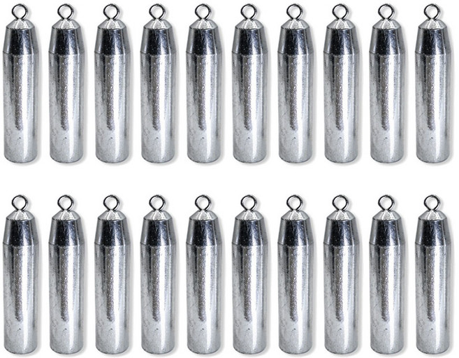 친환경 회전고리 강철 봉돌 다용도 강철추 막대추 회전봉돌 싱커, 1개, 20개입