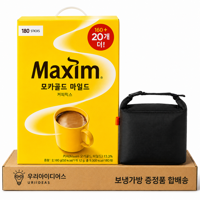 맥심 모카골드 마일드 커피믹스, 12g, 1박스, 180개입