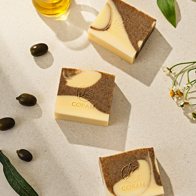 코람 어성초 올리브 클렌징 여드름 트러블 피부 수제비누, 1개입, 100g