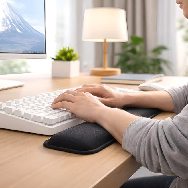 다실 편한손목 키보드 손목 받침대, 1개, 블랙