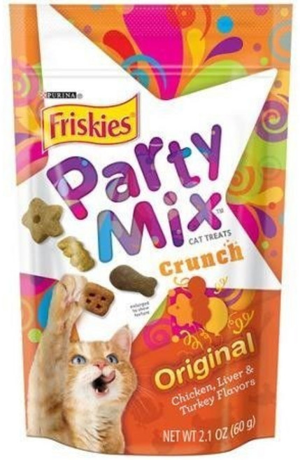 Felix Party Mix 喜躍 貓零食 貓餅乾 貓咪潔牙餅乾 貓點心, 1個, 香酥餅, 60g, 經典原味