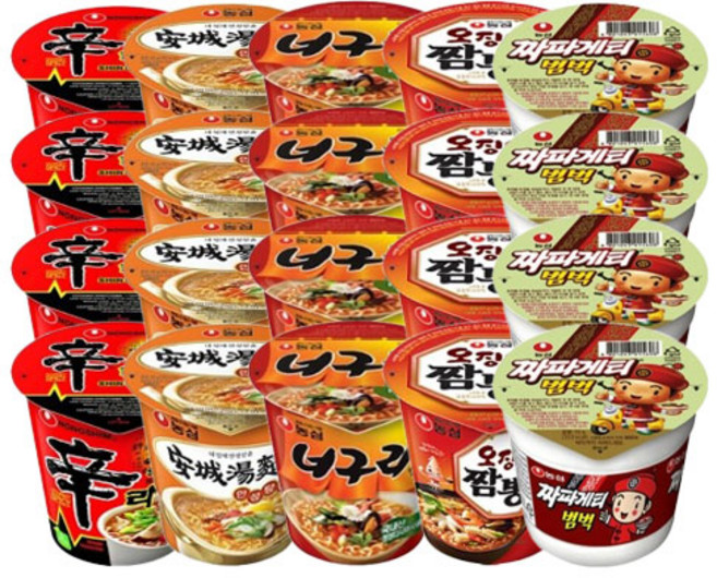 올따옴 농심 소컵 기획세트 (신라면4입+안성탕면4입+너구리4입+오짬4입+짜파범벅4입), 1개