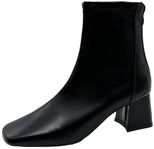 타니즈 로웬 스퀘어 미들 지퍼 앵클 삭스부츠 ( 6cm )