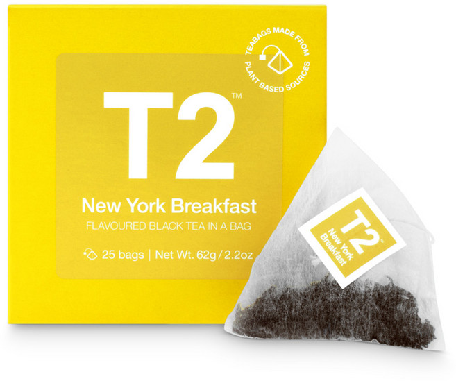 T2 뉴욕 블랙퍼스트 티백, 2.5g, 1개, 25개입