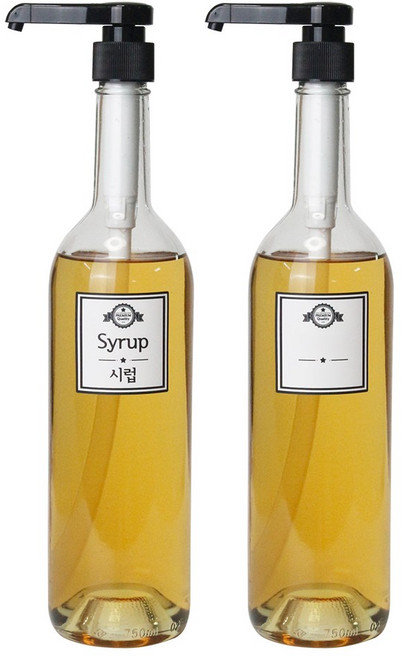 펌프시럽병 투명, 2개
