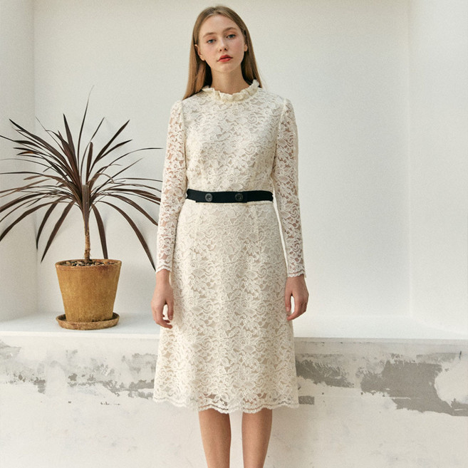 [뎁]벨트 레이스 드레스_IV