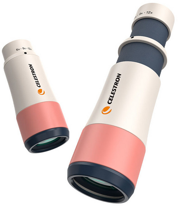 셀레스트론 망원경 줌배율 단안경 FUN 6-12x25 S87180, 1개, 핑크