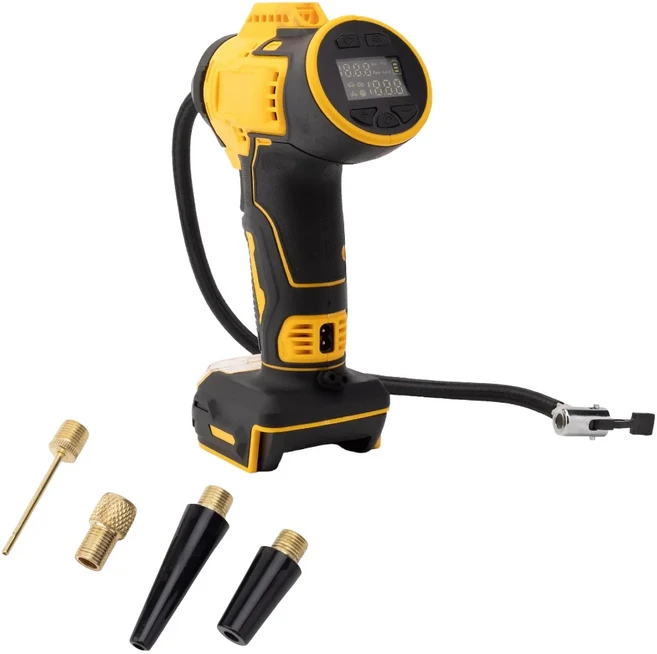 디월트 20V Max 배터리용 무선 타이어 공기 주입기 에어 컴프레서 160PSI 휴대용 디지털 압력 게이지 포함(, 01 카키색