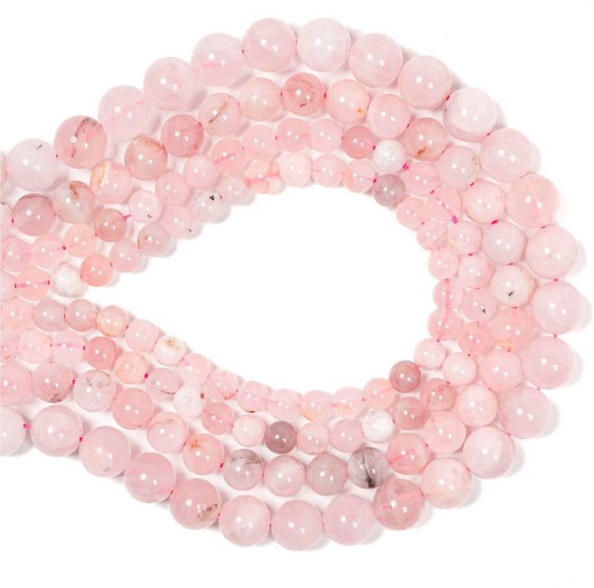 [목화상회] 핑크 토르말린 원석재료 6 8 10mm, 6mm(약62개), 1개