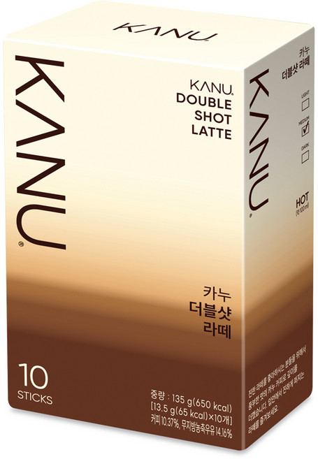 카누 더블샷라떼, 13.5g, 10개입, 1박스