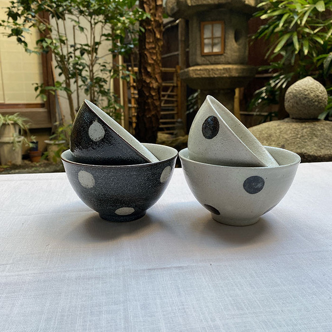 스튜디오엠 물방울 밥그릇 2사이즈 4종 택1, 01.작은 화이트 106506, 1개