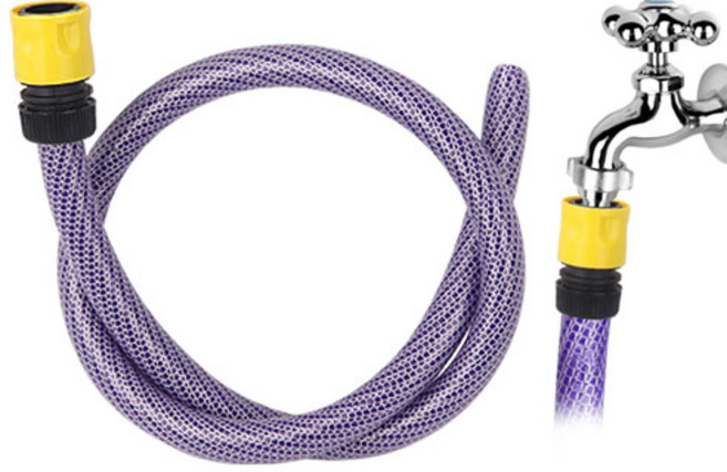 와이넷 꼬이지않는물호스1M+호스커넥터, 1세트