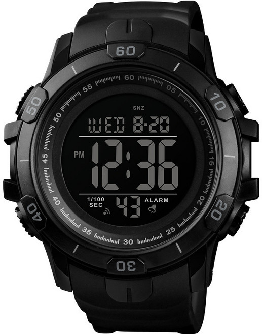 남성용 내사랑꾸나 스포츠 큐브 전자 시계 S-1877 + 케이스 세트