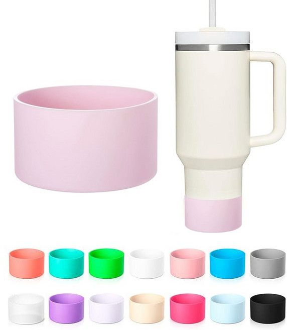 DQmall 스탠리텀블러 호환 BPA FREE 부츠 보호대 실리콘 커버, 1개, 딸기우유