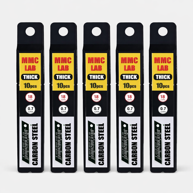 MMC Lab 18mm 커터칼 3개 + 0.7mm 칼날(10p)3개, 칼날만, 5세트