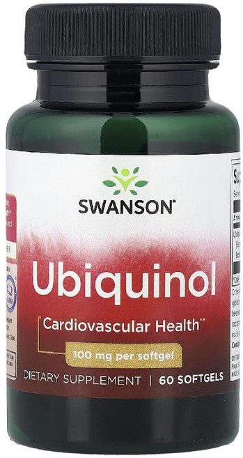 스완슨 유비퀴놀 100mg Ubiquinol 소프트젤 60정, 1세트, 1세트
