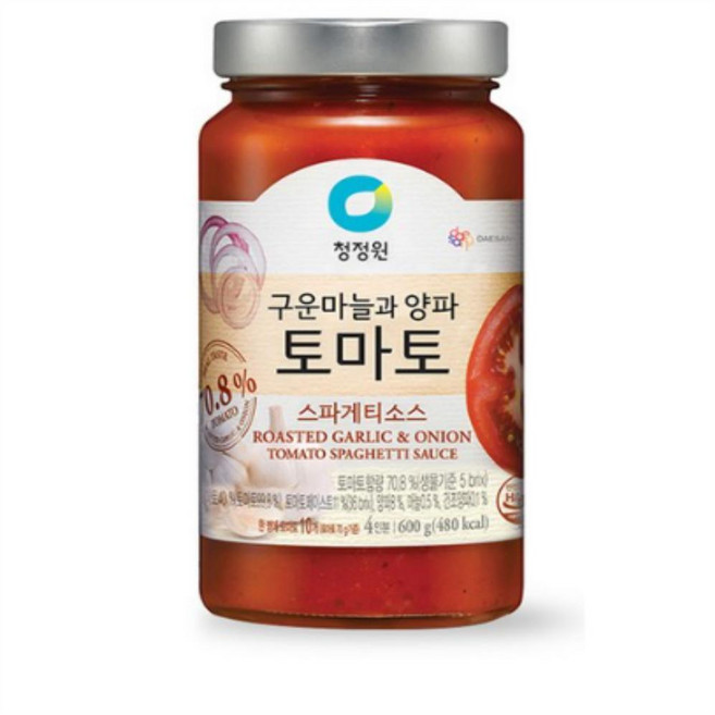 청정원 구운마늘과 양파 토마토 스파게티소스, 600g, 30개