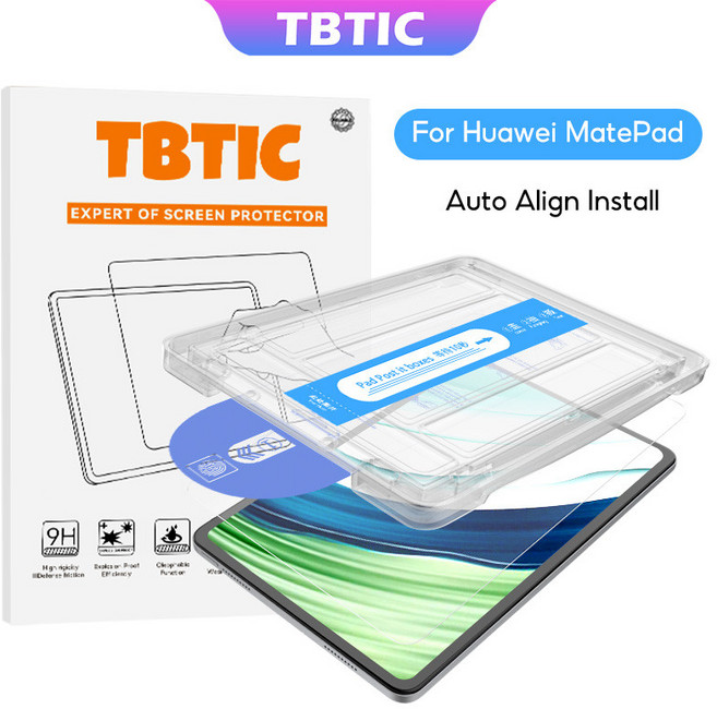 화웨이 아너 패드 X9 메이트패드 11.5S 에어 SE 11용 TBTIC 스크린 보호필름 (강화유리 정렬 도구 포함, 01 MatePad 11.5 Air11.5