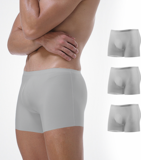 HNF 남성용 기능성 사각 무봉제 심리스 드로즈 팬티 3장 세트