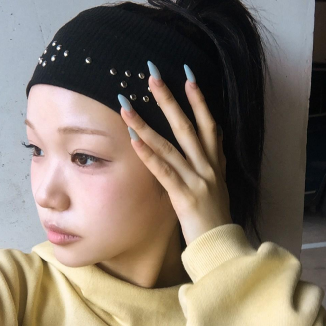 블루씨티 다이모스 스터드 와이드 헤어밴드 반다나