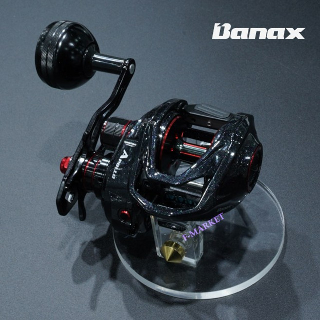 바낙스 아폴로 SW 베이트릴 쭈꾸미릴 문어릴 광어릴 외수질 파워핸들 바다 선상 드랙음, 블랙