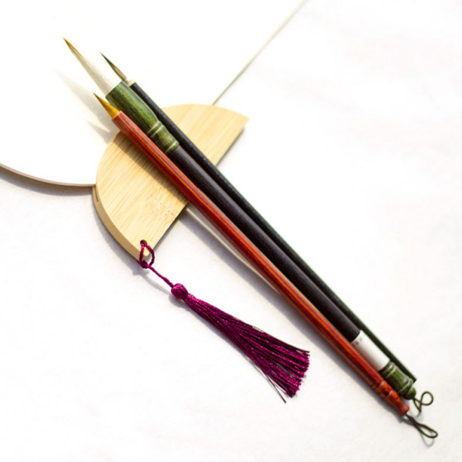 문항명필 서예 캘리그라피 민화 사군자 고급 하모니 전통 세필 붓, 3종