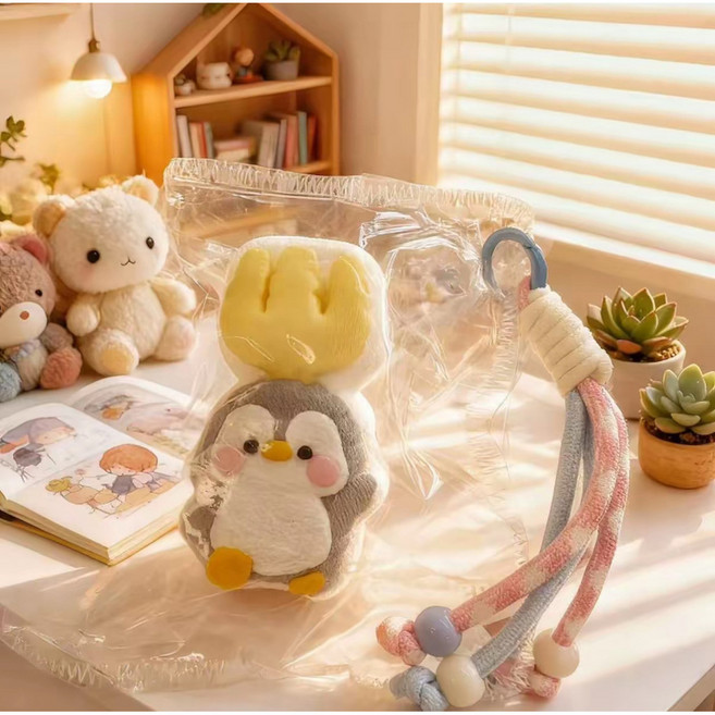 矽膠捏捏樂解壓玩具 慢回彈爛泥手感盲盒, 縫縫補補系列企鵝X寶, 1個