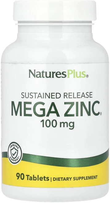 NaturesPlus 서방형 Mega Zinc 100mg 90정, NaturesPlus서방형MegaZinc100mg90정, 1개 - 쿠팡