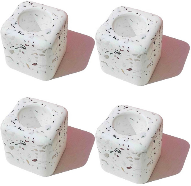 아르앤유 프리미엄 규조토 만능 칫솔꽂이, 화이트, 4개