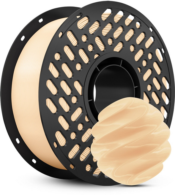 CaiLab 고강도 고탄성 PLA+ 3D 프린터 필라멘트 1.75mm 노즐 막힘 없는 선경 안정성 1kg | 뱀부랩 3D 프린터(P1S P2S A1 H2D등) 호환, 복숭아색, (PLA)