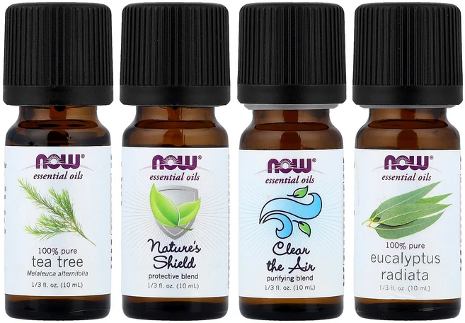 NOW Foods Solutions 계절 변화 밸런싱 에센셜 오일 키트 병 4개 1/3fl oz. 개당 10ml Foods (나우 푸드) - 쿠팡