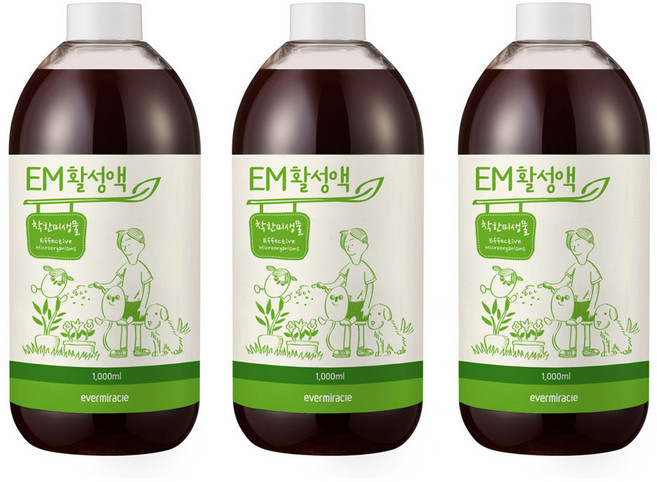 에버미라클 자연EM 활성액, 1L, 6개