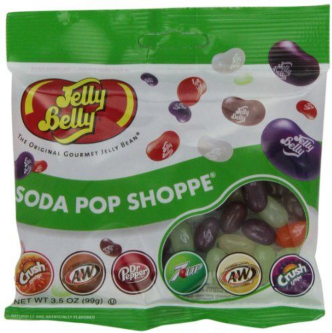 젤리 벨리 소다 팝 숍 젤리 빈 6가지 소다 맛 99.2 Jelly Belly Soda Pop Shoppe Jelly Beans 6 Soda Flavors 3.5-oz 1, 3.5-Ounce, 1개