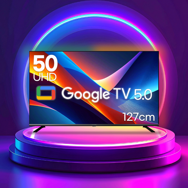 루컴즈 50인치 UHD 구글5.0 스마트TV 127cm T5005KUG, 고객직접설치, 스탠드형, 스탠드직배송(자가설치), 127cm(50인치)