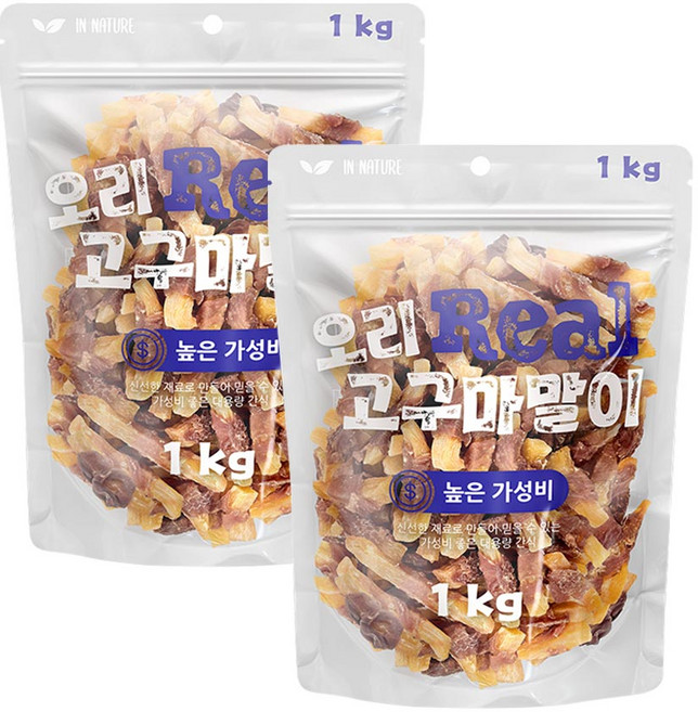 인네이처 리얼 국내산 강아지 간식, 2개