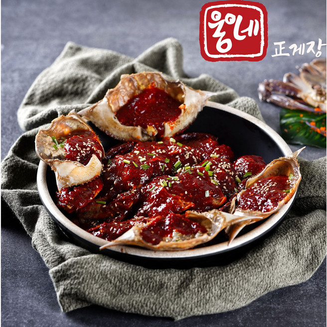 [웅이네정게장] 직접담근 국내산 맛있는 양념게장 / 게장 선물세트, 국내산 1kg (매운맛), 1개, 1kg