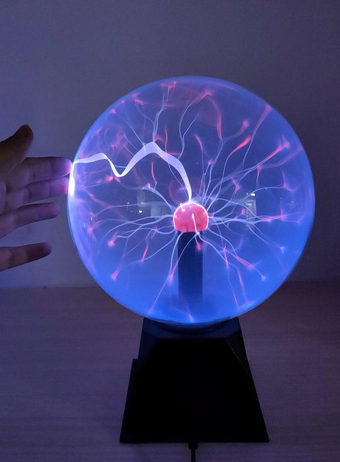 플라즈마볼 대형 정전기볼 번개볼 사주 비스무트 수정구슬 타로 겸용 번개공 무한동력, 15cm 크리스탈블루