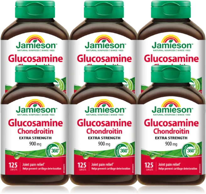 자미에슨 글루코사민 콘드로이친 900mg 125정(6통 8개월분), 6개, 125정 - 쿠팡