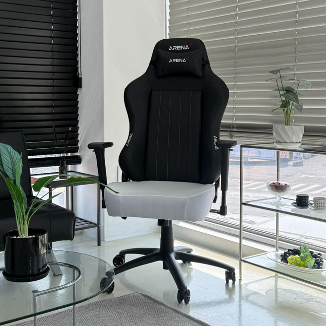 모든 사이즈 호환 커버무드 게이밍 컴퓨터 의자 좌판 커버, 1개, 화이트