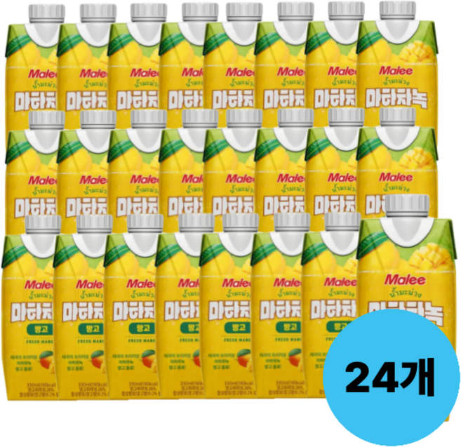 말리 마하차녹 망고주스, 330ml, 24개