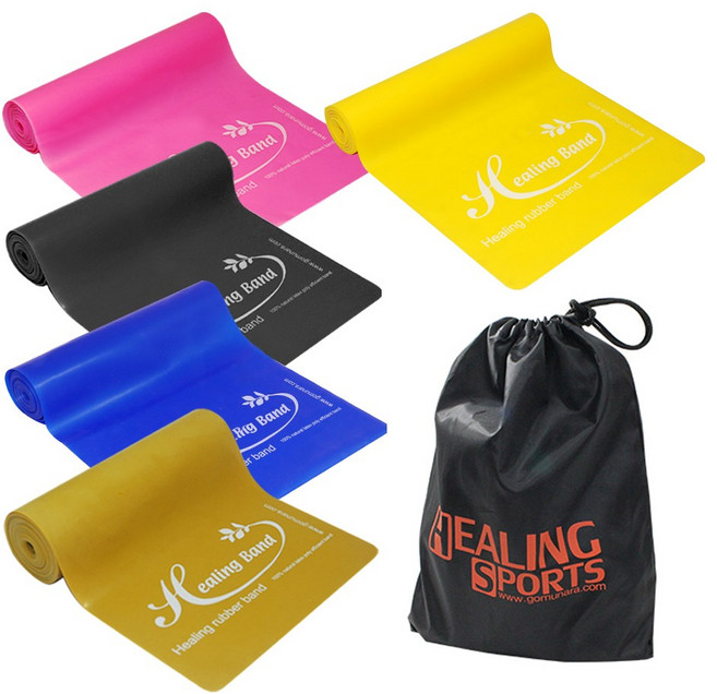 고무나라 라텍스 밴드 5종 + 파우치 세트, 혼합색상, 1세트