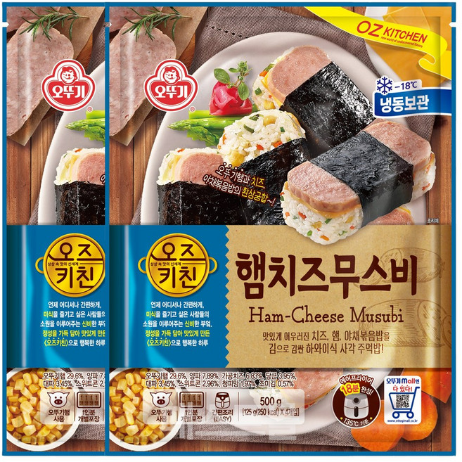 오뚜기 햄치즈무스비, 2개, 500g