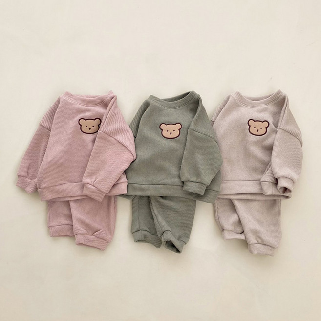 한정세일 곰돌이 베베 아기상하복 아동 맨투맨 상하세트