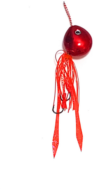 KFP 유동식 타이라바 /참돔 선상낚시 스커트 헤드, 레드(50g), 1개