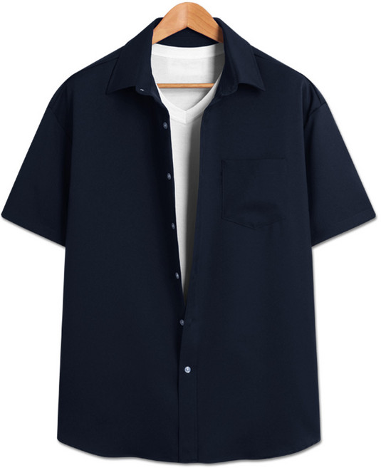 탑보이 링클프리 오버핏 무지 구김없는 반팔셔츠 (SCC5213PT)